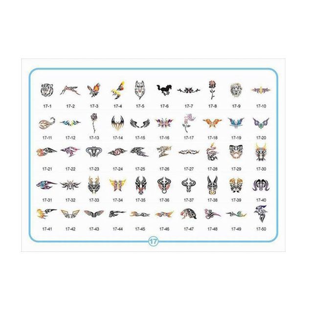 Mumbai Tattoo Stencils Set Book 17