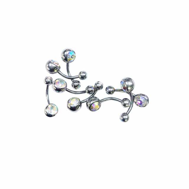 Mumbai Tattoo Belly Diamond Piercing studs Set of 10 Psc