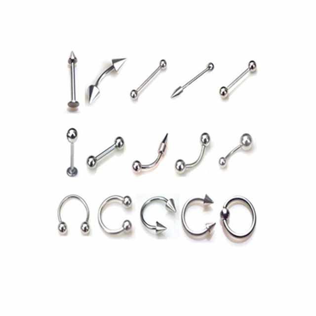 Mumbai Tattoo Eyebrow piercing studs Set of 15 Psc