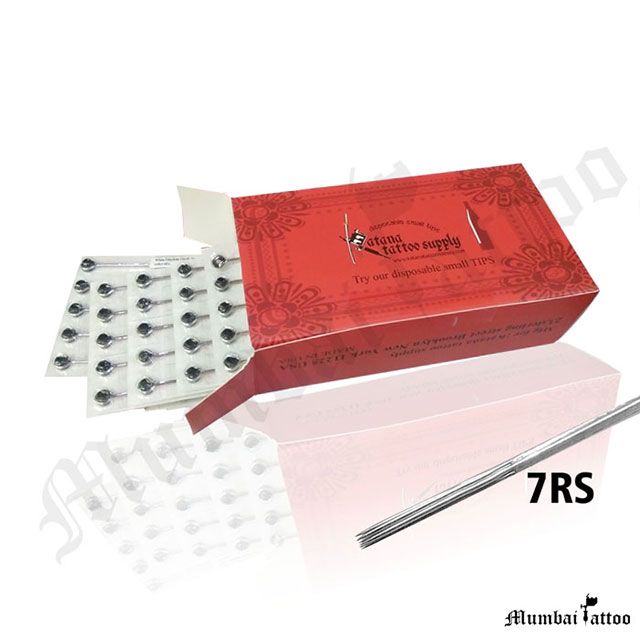 Mumbai Tattoo Katana Premium Needles 7RS Box of 50 Pcs
