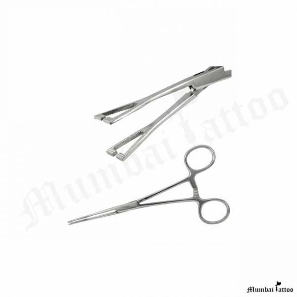 Usiriy 1Pc Body Piercing Tools Stainless Steel Slotted Sponge Forceps Clamps  Septum Belly Ear Tongue Nose Lip Tattoo Plier Clamp