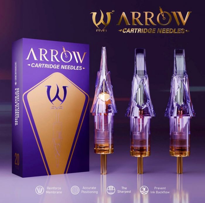 Mumbai Tattoo AVA Arrow Professional Tattoo Cartridge Needles 05 RL (Pack of 20 pcs)