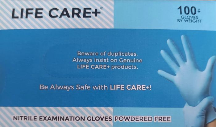 Life Care Nitrile Examination Gloves – Medium