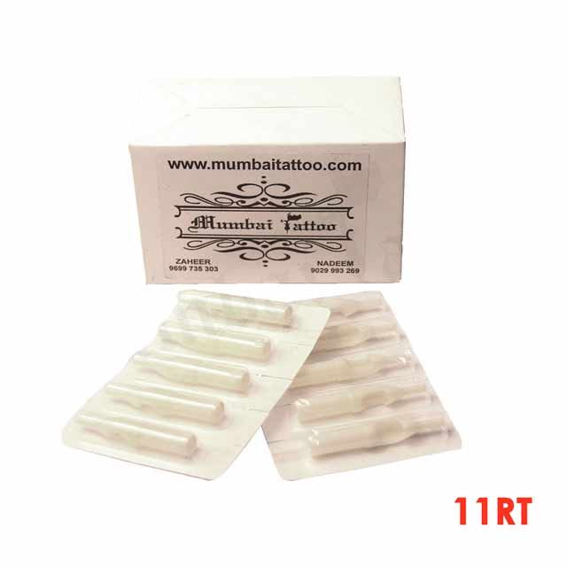 Mumbai Tattoo Disposable Small Plastic Tips (11RT) Box of 50 PCS.