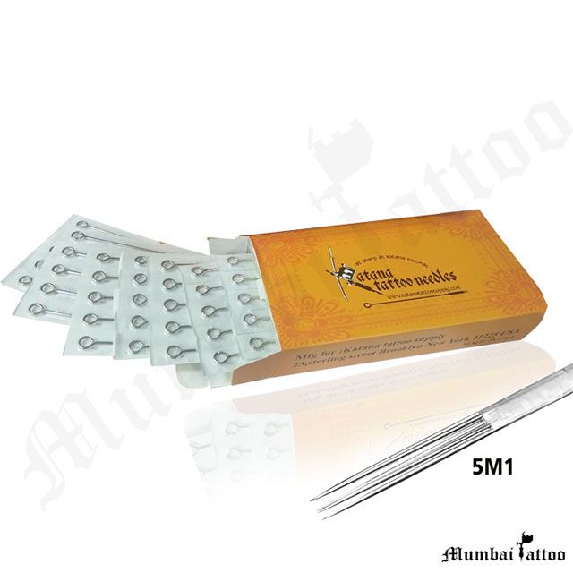 Mumbai Tattoo Katana Standard Needles 5M1 Box of 50 Pcs 