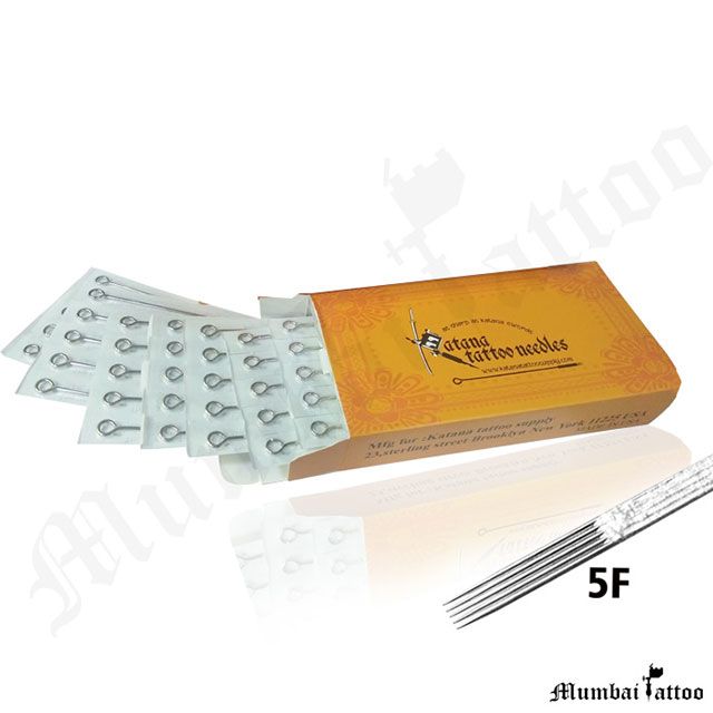 Mumbai Tattoo Katana Standard Needles 5F Box of 50 Pcs